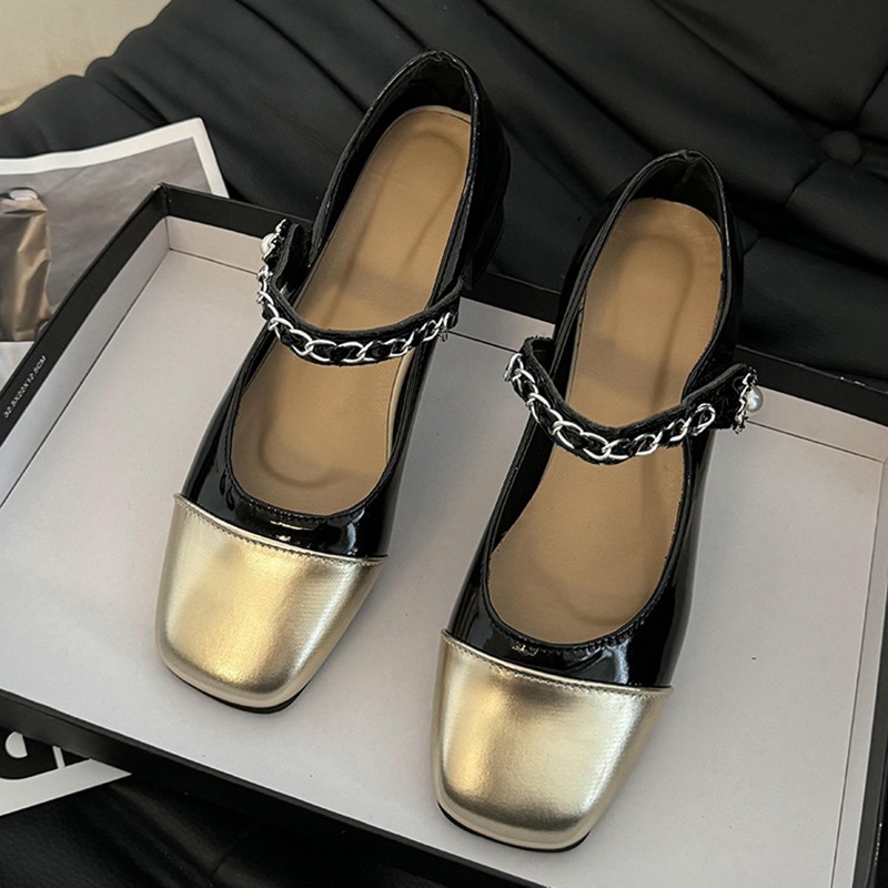 2026 Pearl Clasp Thick-Topped  - огляд і ціна Square Toe Mule