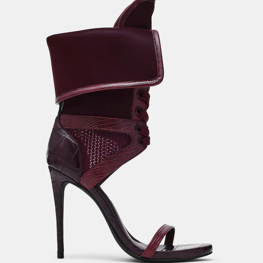 Women Open Toe Stilettos Lace  - огляд і ціна Ankle Strap Heels