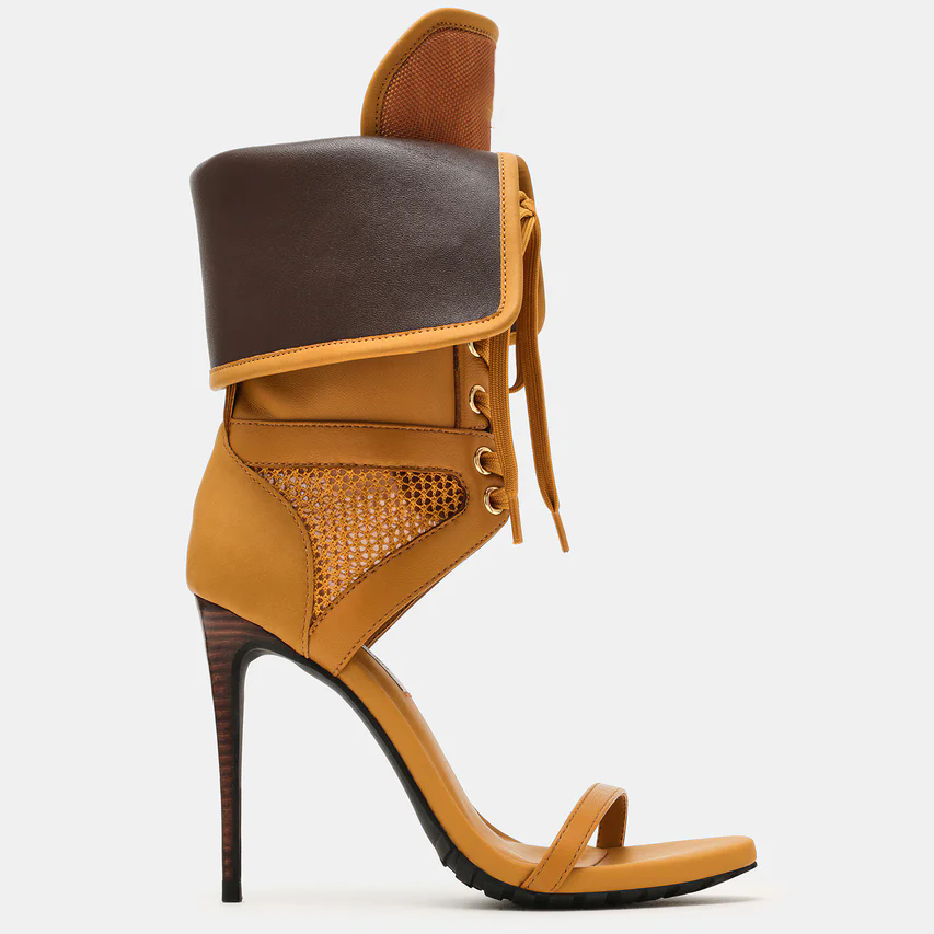 Women Open Toe Stilettos Lace  - огляд і ціна Ankle Strap Heels