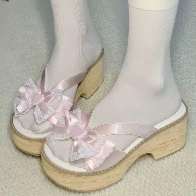 Sweet Bow Wood Grain Thick Bot - огляд і ціна Square Toe Mule