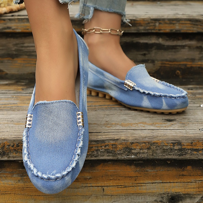 Fashion Light Blue Denim Mocca - огляд і ціна Women Shoes Loafers