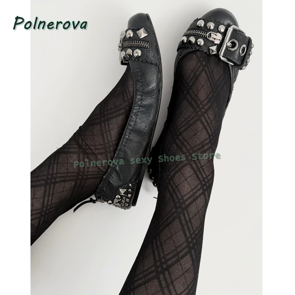 Rivet Belt Buckle Mary Jane Sh - огляд і ціна Women Shoes Loafers