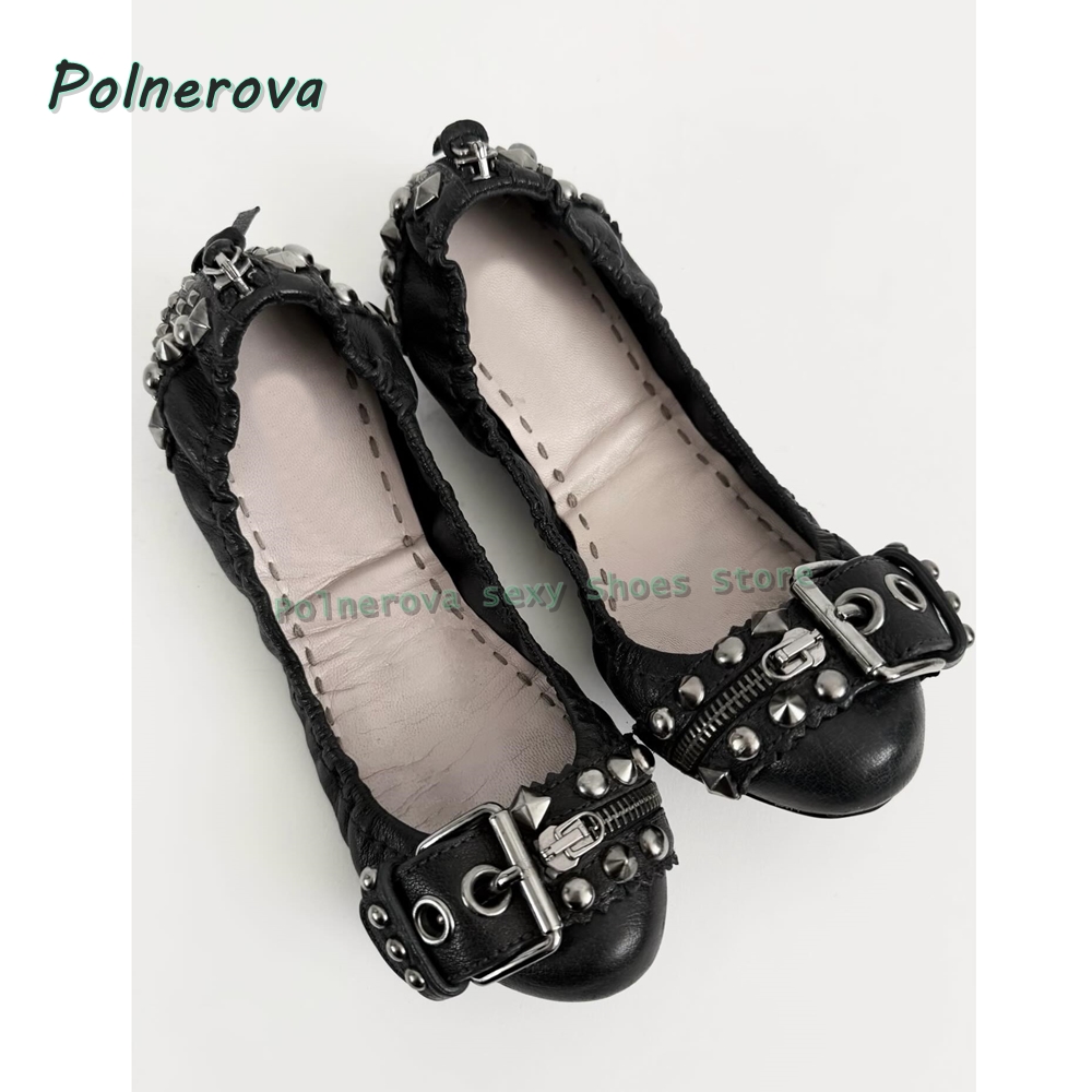 Rivet Belt Buckle Mary Jane Sh - огляд і ціна Women Shoes Loafers